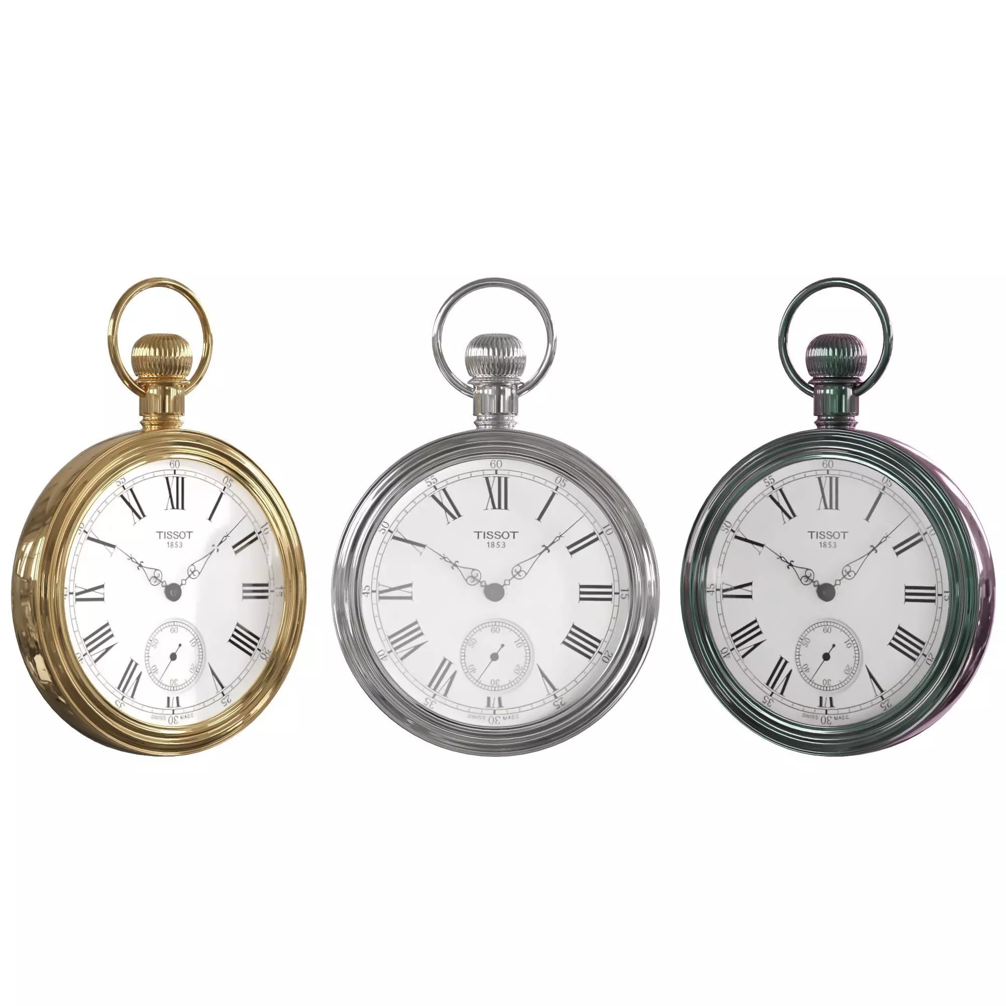 pocket watch 1 3D model_0