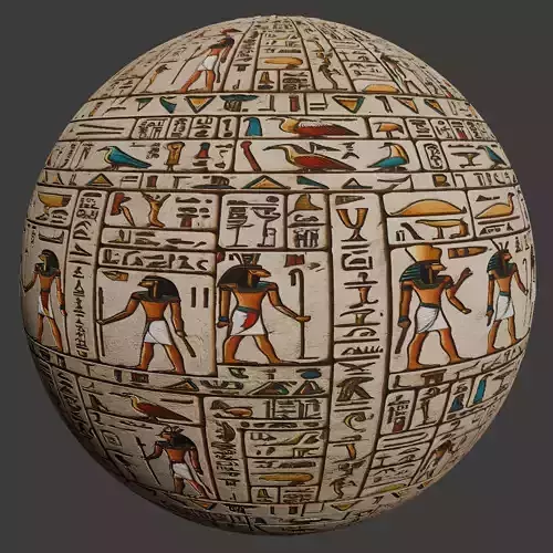Ancient Egypt Hieroglyphs  - VOL 1 - 5 Seamless PBR Texture