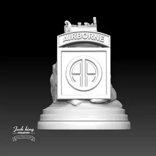 82nd Airborne Desktop Statue 3D print model
