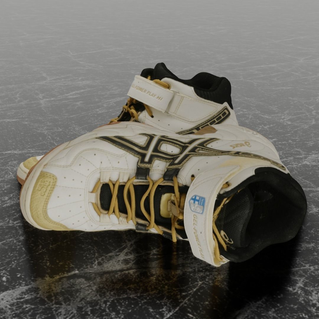 ASICS 3D SHOES - HIGH Low-poly 3D model_1