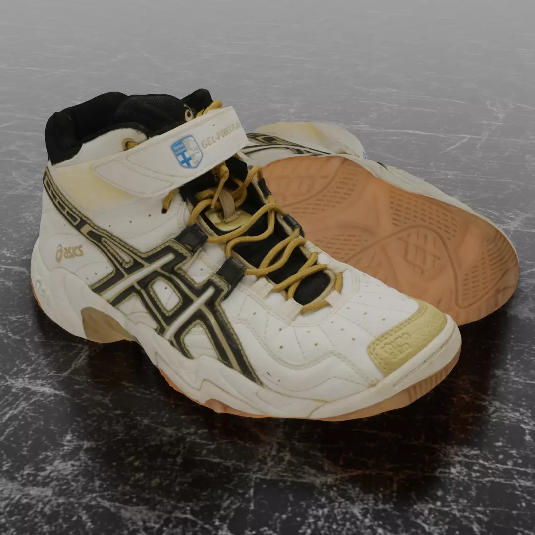 ASICS 3D SHOES - HIGH Low-poly 3D model_0