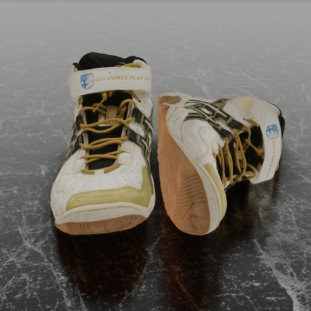 ASICS 3D SHOES - HIGH Low-poly 3D model_3