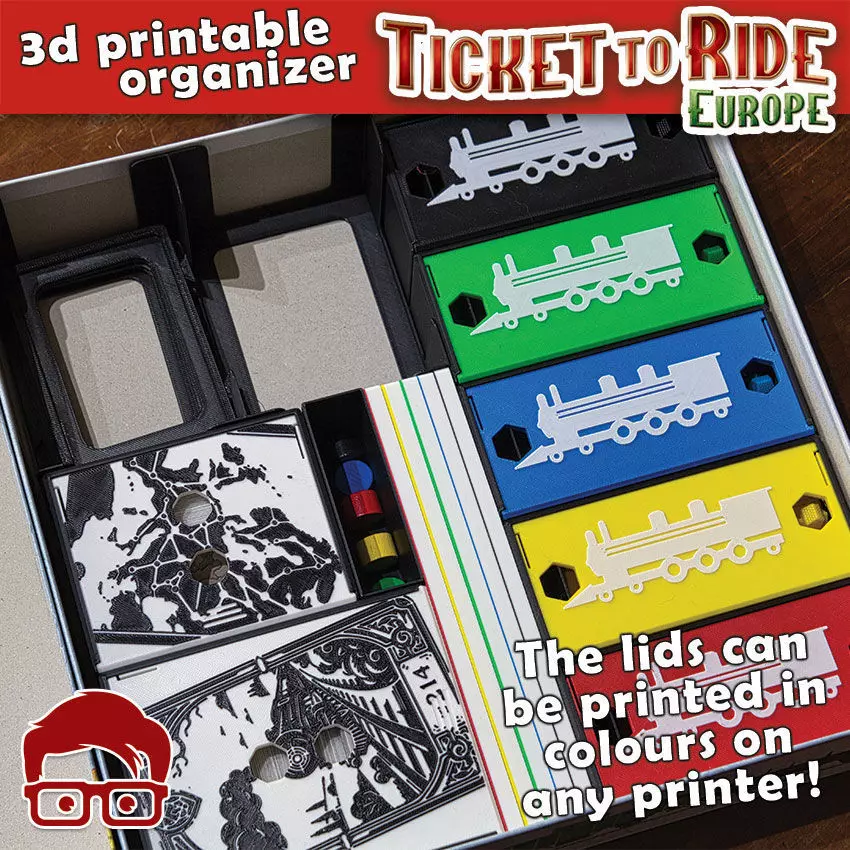 TICKET TO RIDE EUROPE INTERNAL ORGANIZER BY AM-MEDIA 3D print model_0