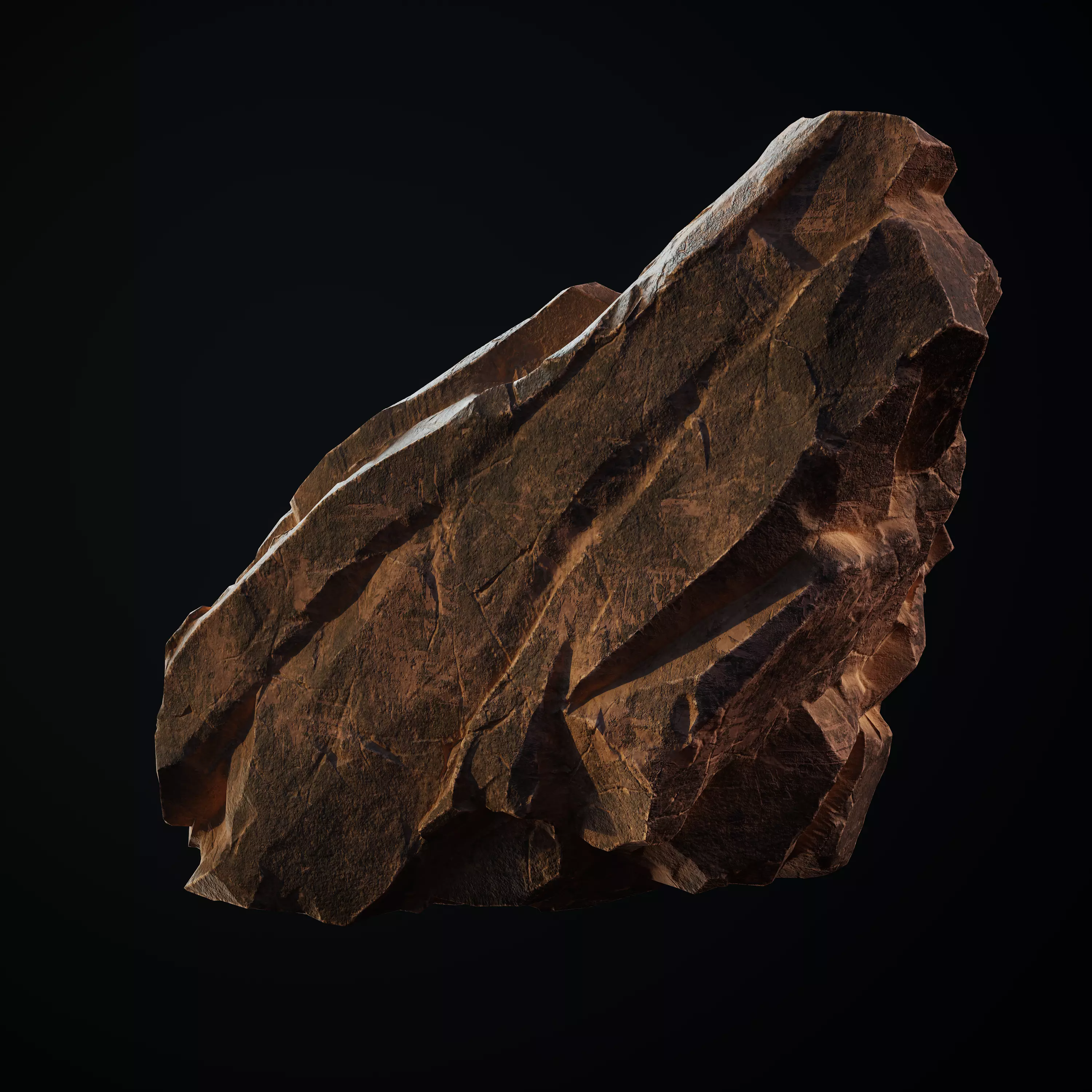 Game ready PBR rock 01 Low-poly 3D model_0