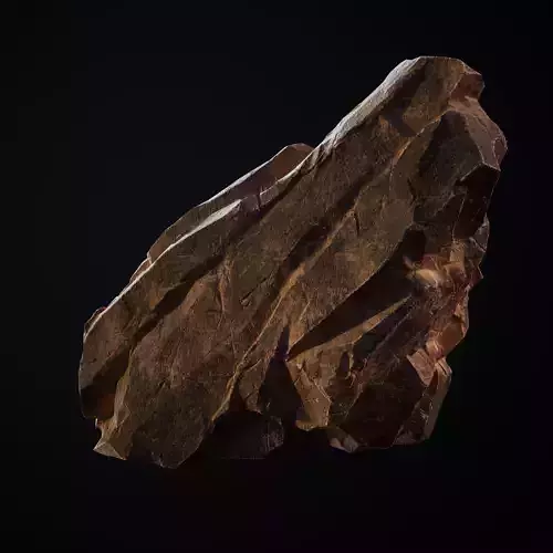 Game ready PBR rock 01 Low-poly 3D model