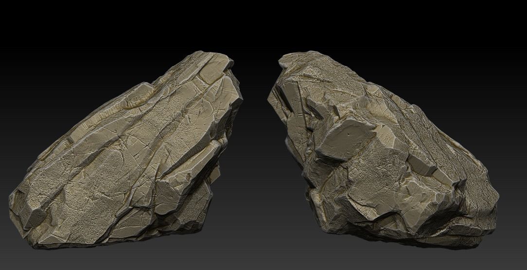 Game ready PBR rock 01 Low-poly 3D model_2