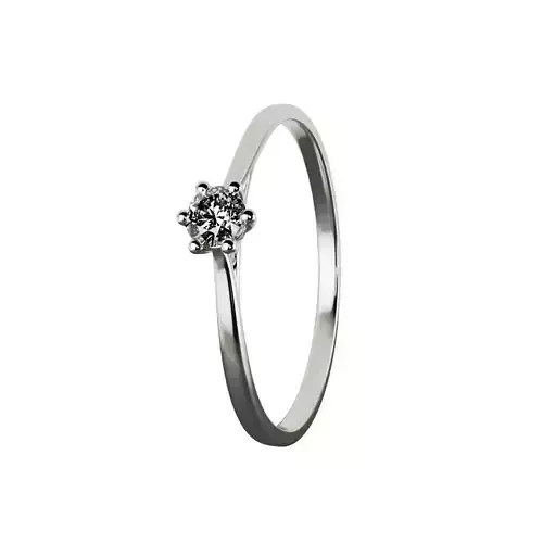 Elegant wedding ring with 3 mm diamond
