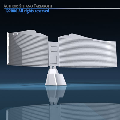 Radar wing of spacecraft 3D model_2