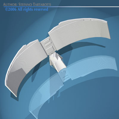 Radar wing of spacecraft 3D model_4