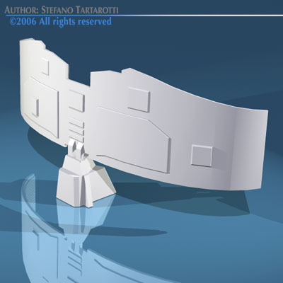 Radar wing of spacecraft 3D model_3