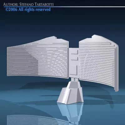 Radar wing of spacecraft 3D model_0