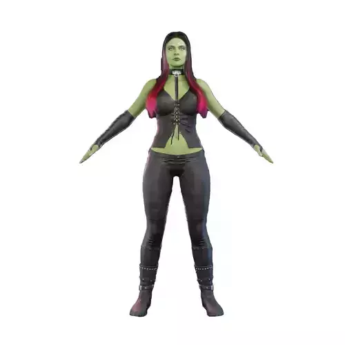Gamora  Low-poly 3D model
