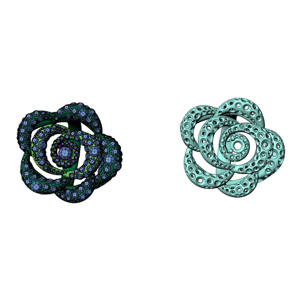 Camelia Ring Diamonds Pave 3D print model_6