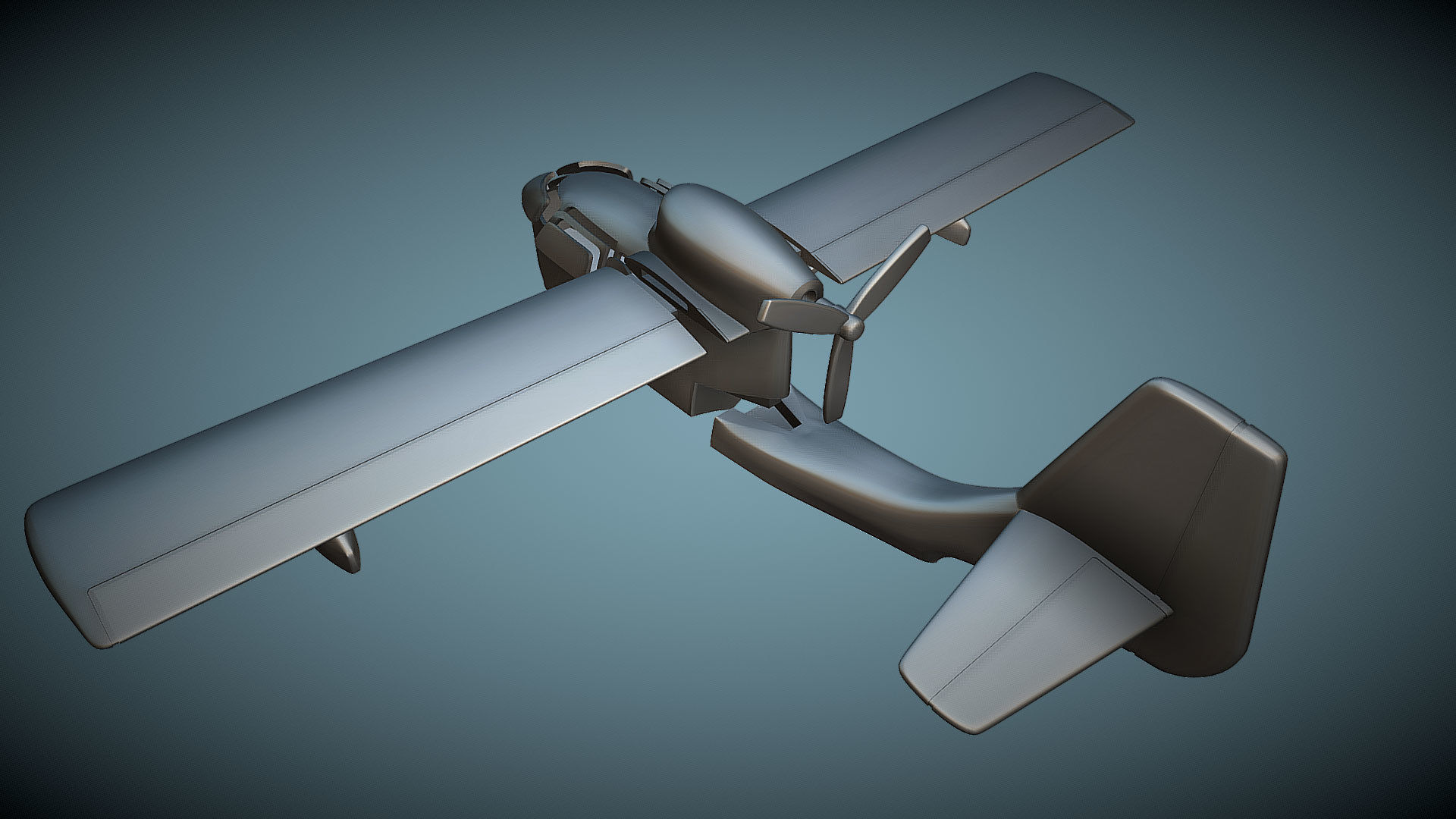 Republic RC-3 Seabee - 3D Printable Model 3D print model_2