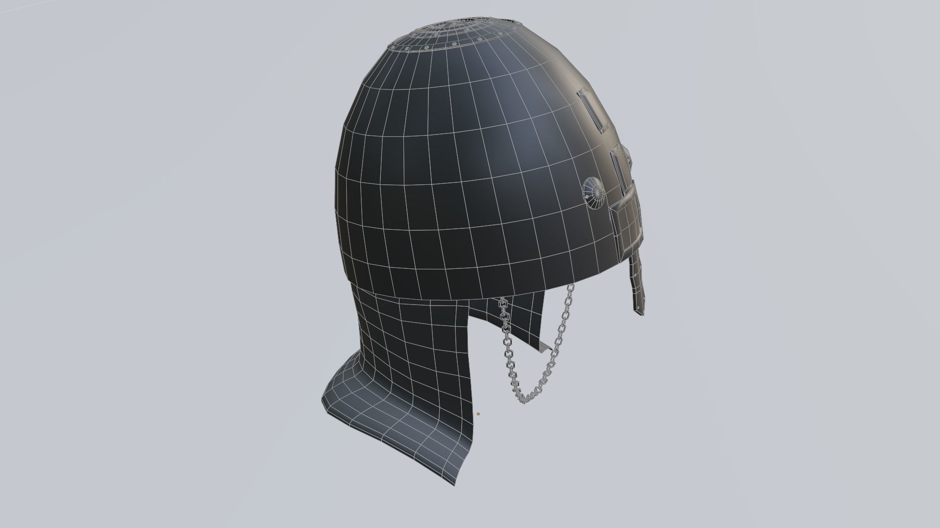 Kispek - Eastern Helmet Low-poly 3D model_7