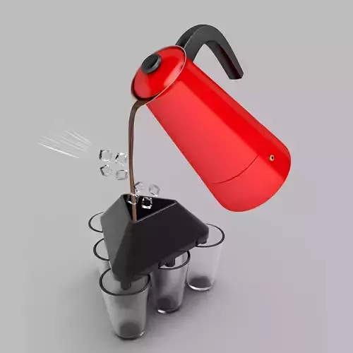 6 Cup Drink Dispenser - Solution For Home Drinks Supplies 3D print model