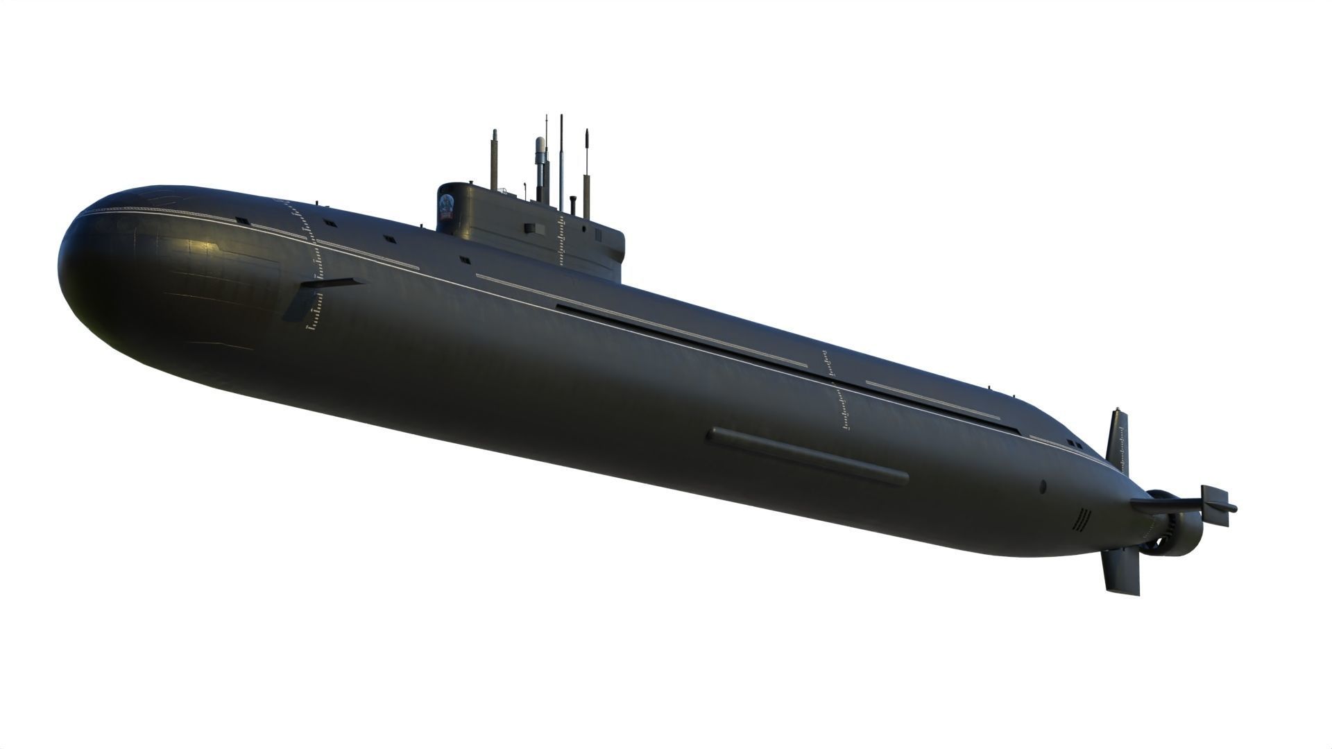 Project 955A Borei A class submarine 3D model_1
