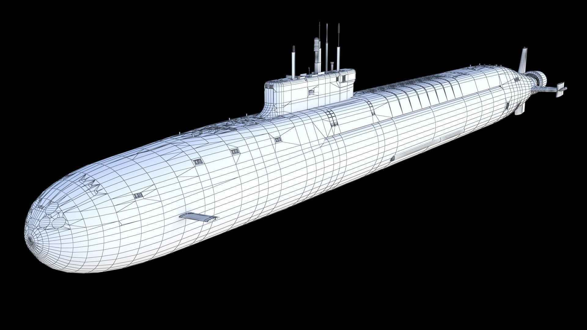 Project 955A Borei A class submarine 3D model_26