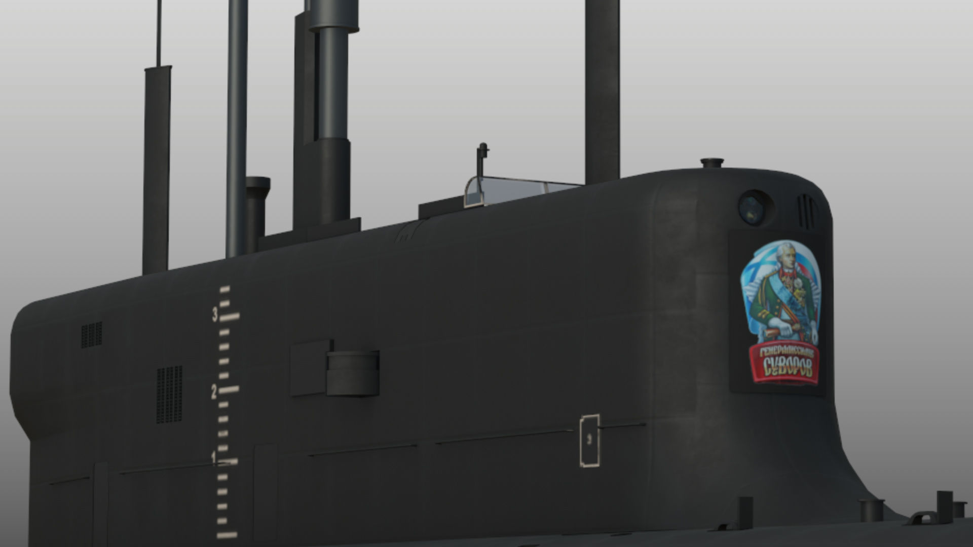 Project 955A Borei A class submarine 3D model_4