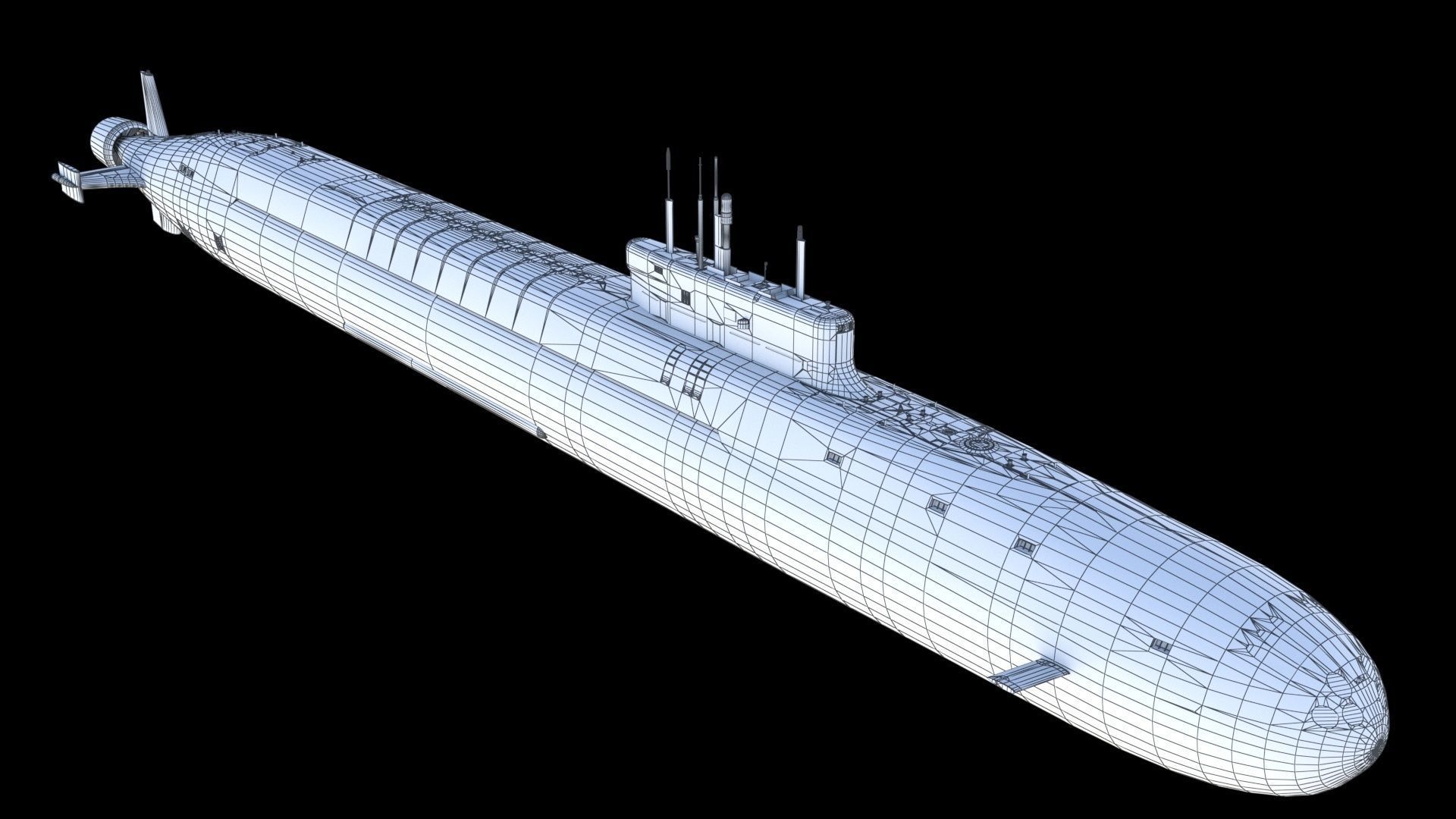 Project 955A Borei A class submarine 3D model_27