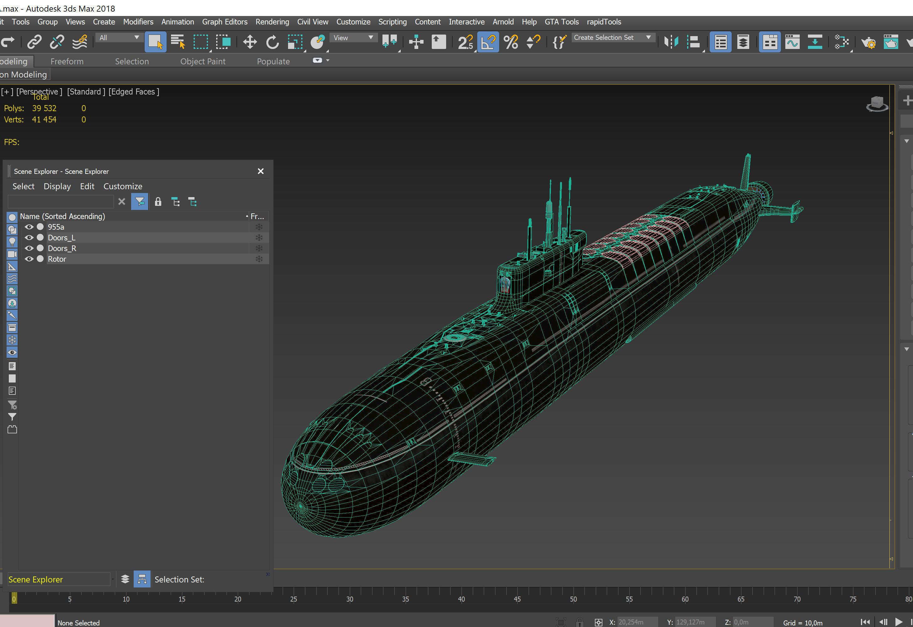 Project 955A Borei A class submarine 3D model_25