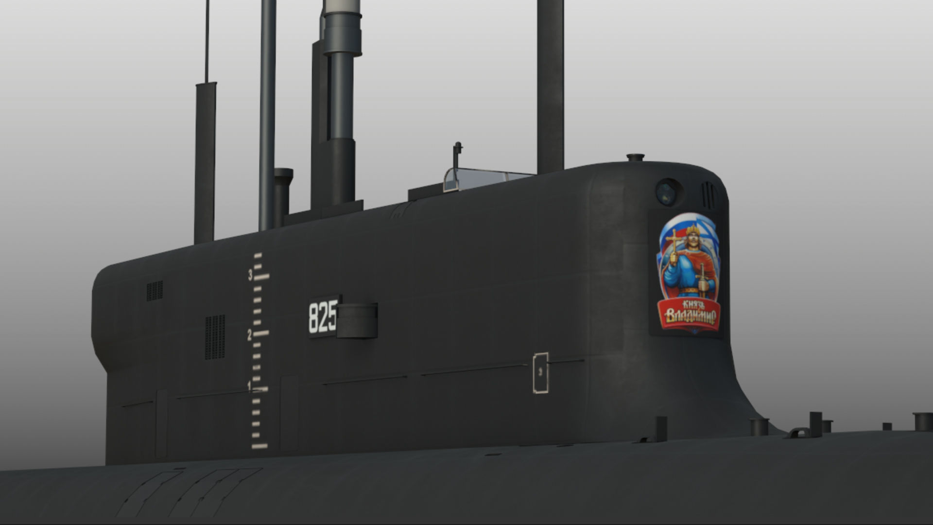 Project 955A Borei A class submarine 3D model_5
