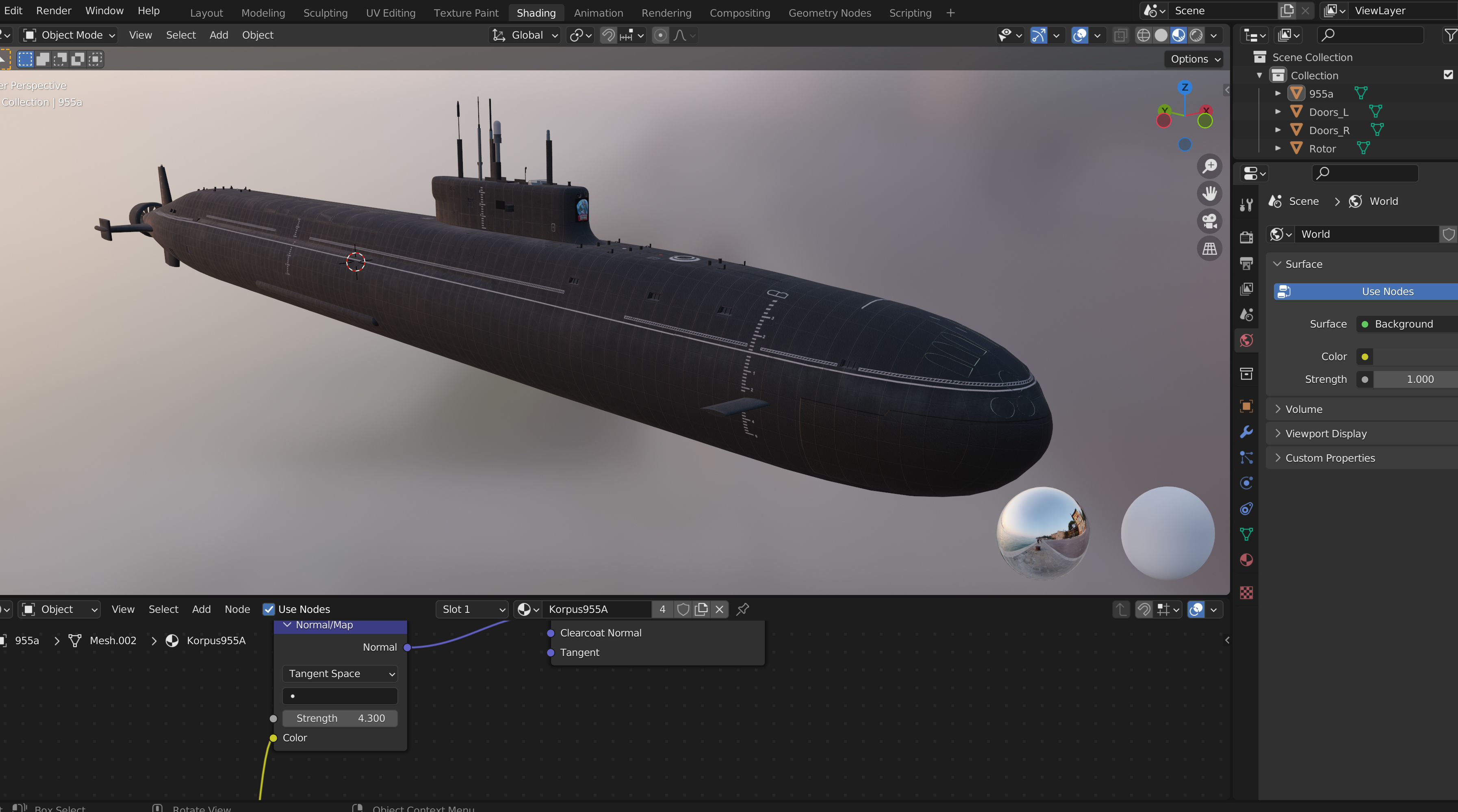 Project 955A Borei A class submarine 3D model_23