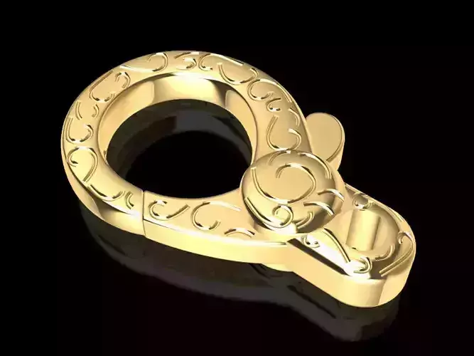 lobster style clasp patterned 3D print model