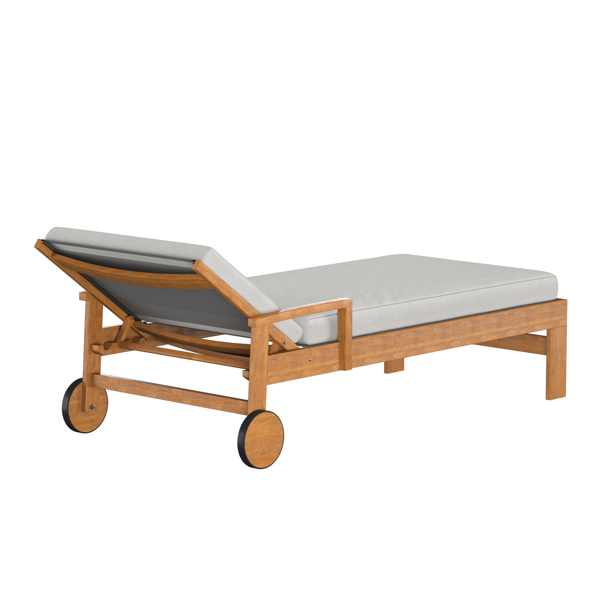 Sunlounger Kayu kaya 3D model_5