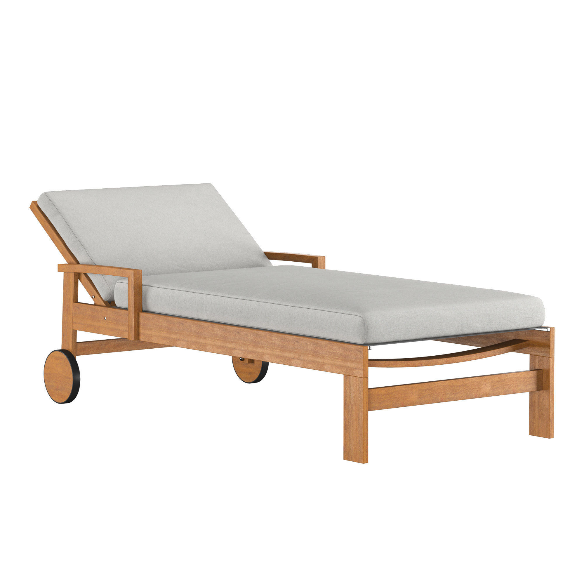 Sunlounger Kayu kaya 3D model_1