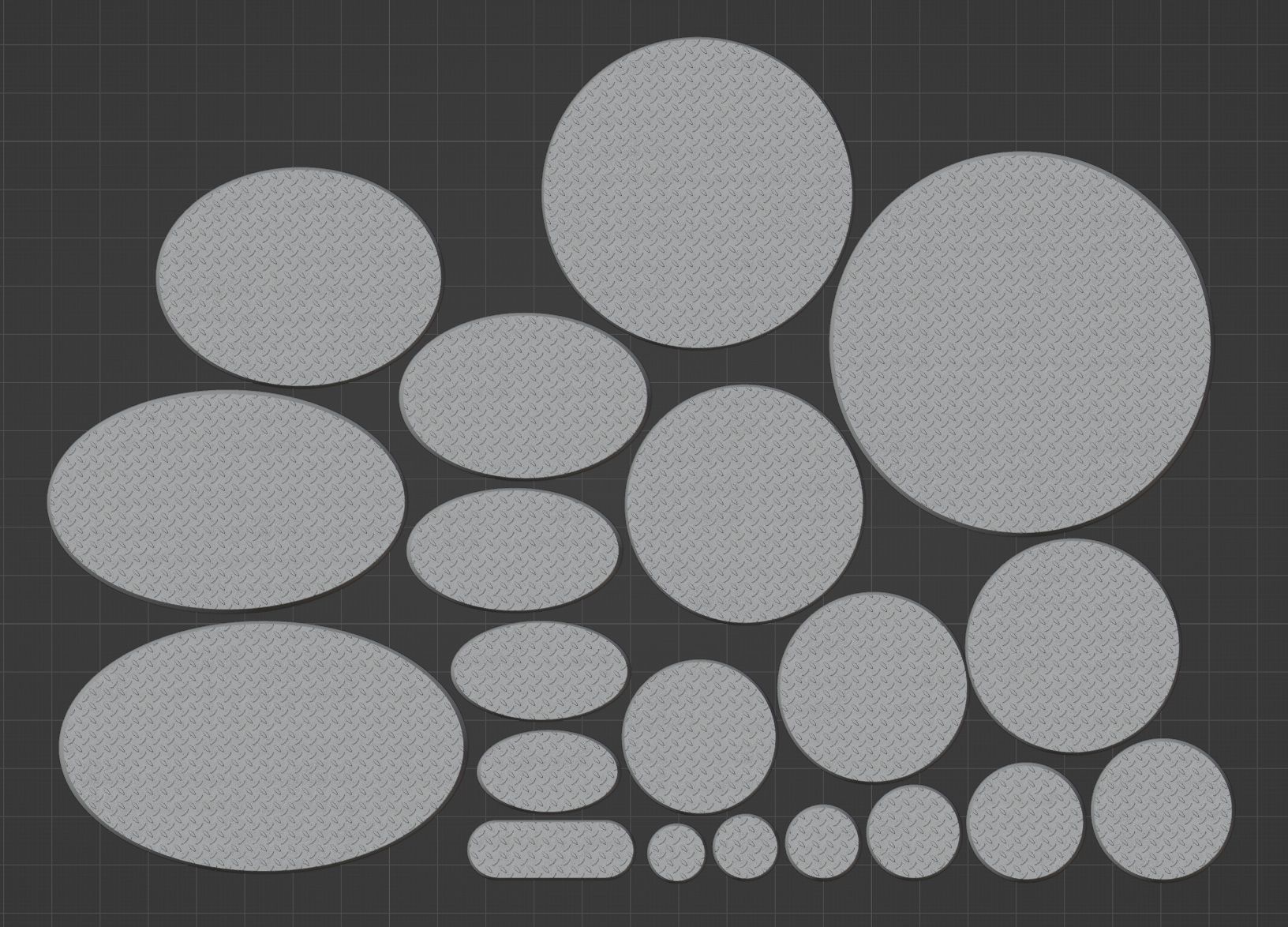 Diamond Plate Base Set  Free 3D print model_3