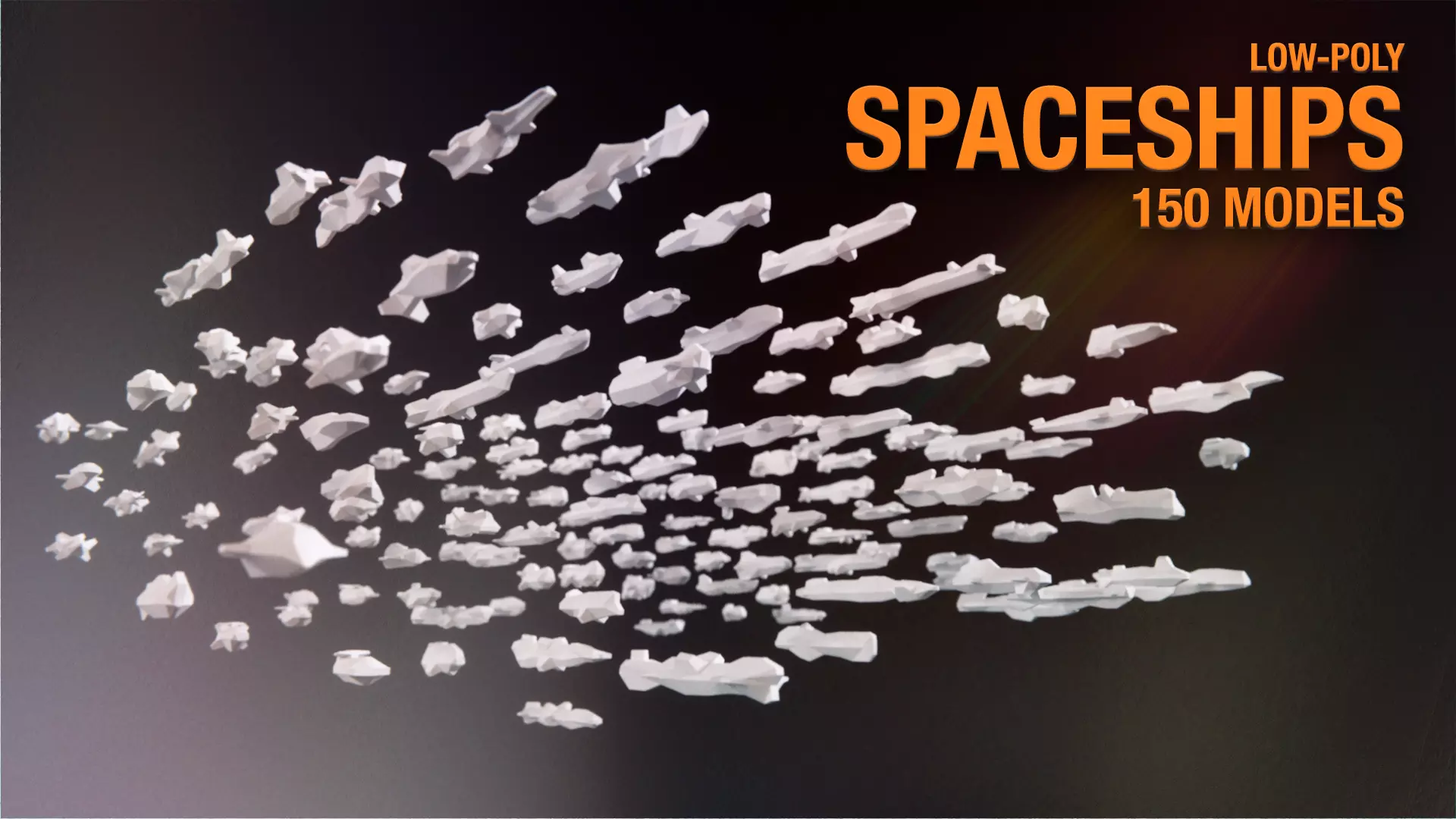 150 Low Poly Spaceship 3D Models Low-poly 3D model_0