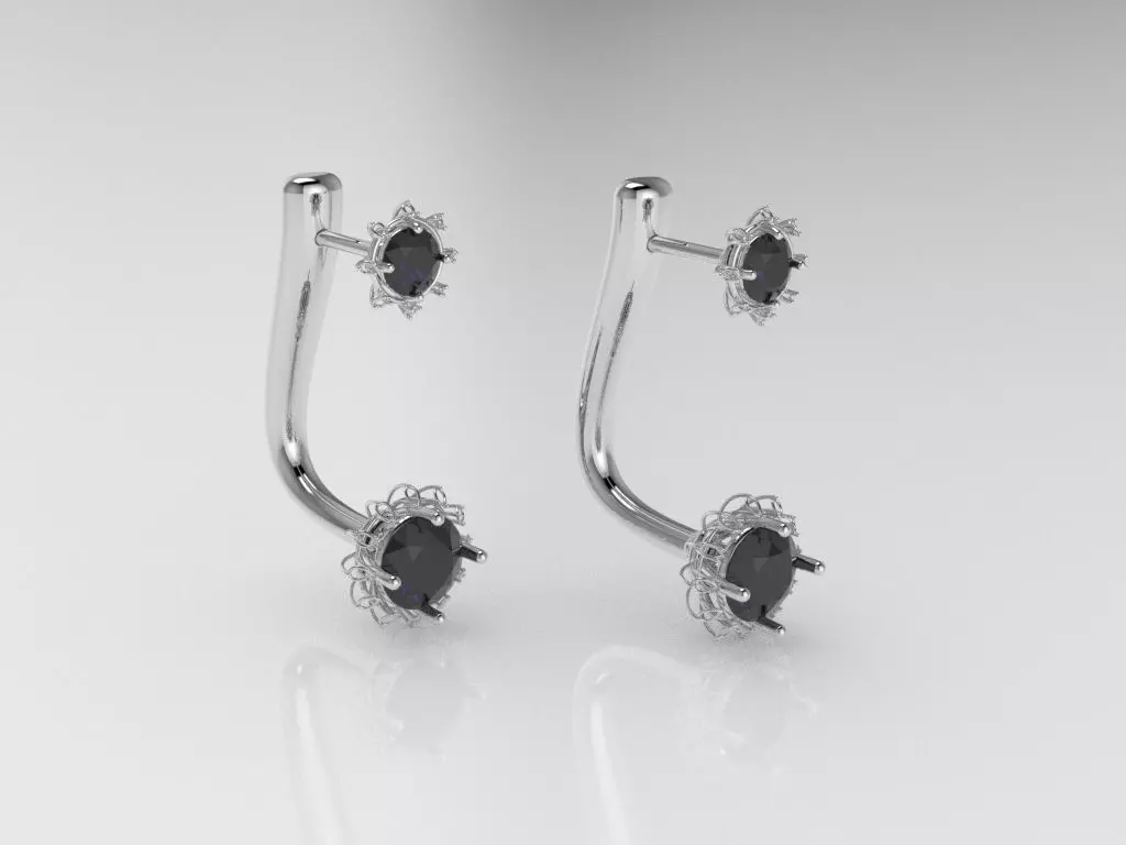 eastern-luxury-earrings Free 3D print model