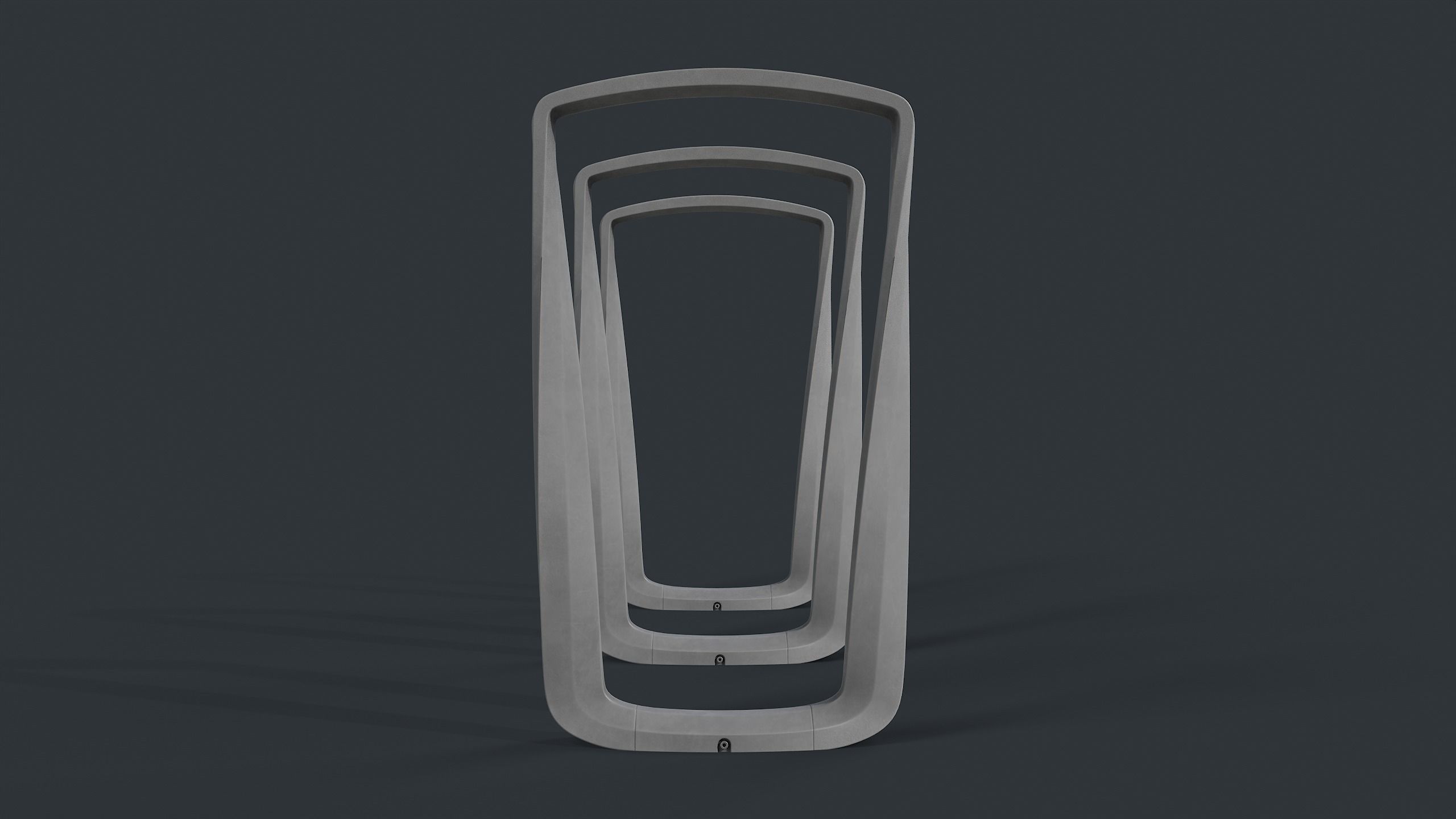 Bike Rack 23 PBR Game Ready Low-poly 3D model_3