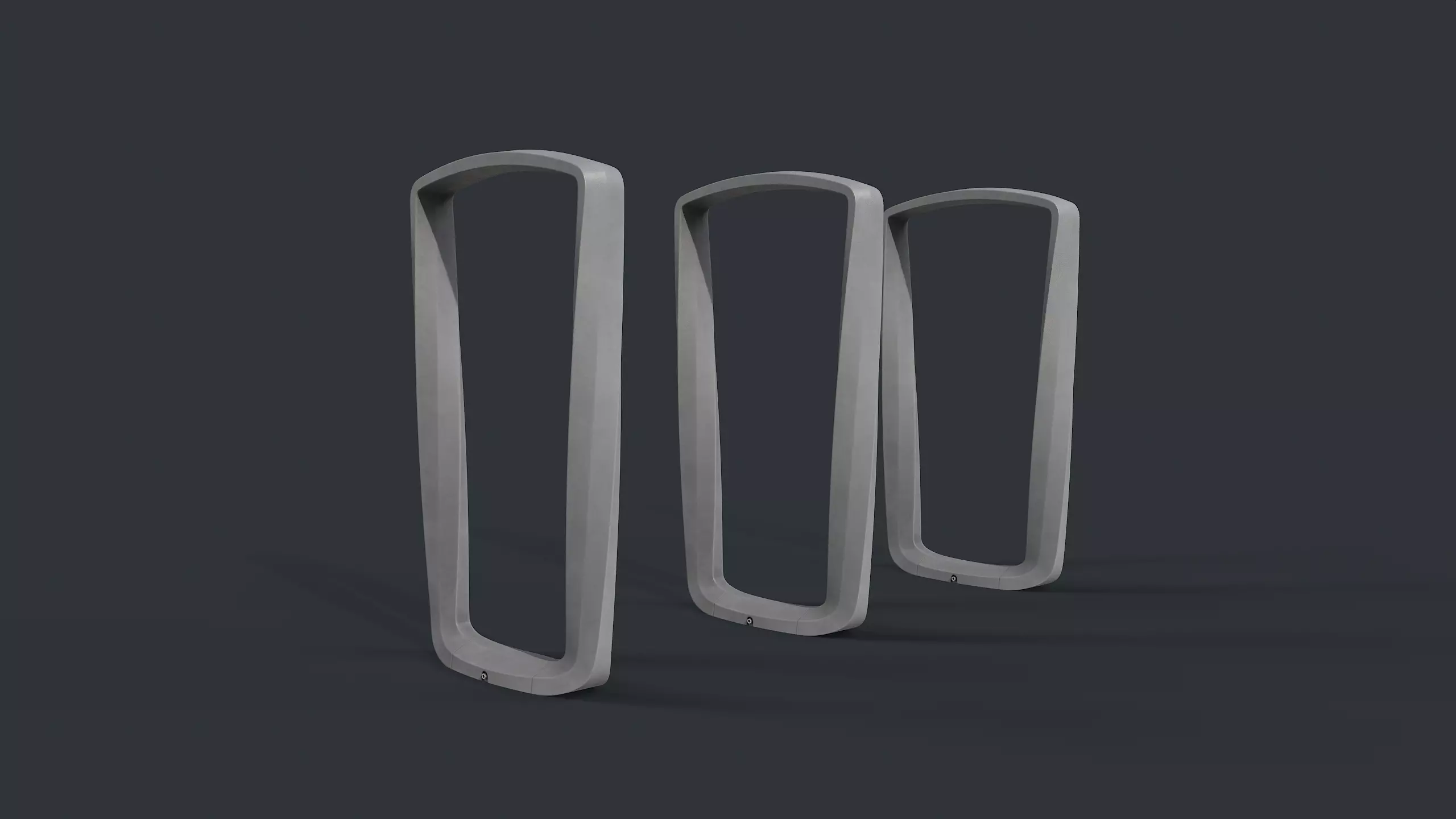 Bike Rack 23 PBR Game Ready Low-poly 3D model_0
