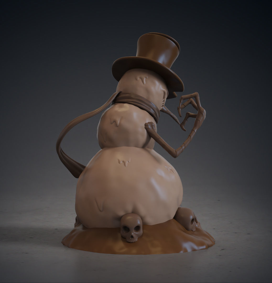 Spookey Snowman 3D print model_4