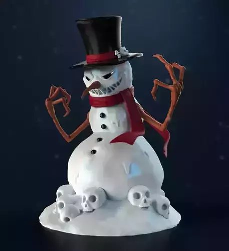 Spookey Snowman 3D print model