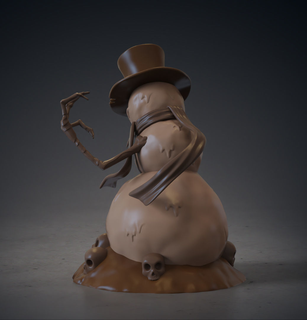 Spookey Snowman 3D print model_3