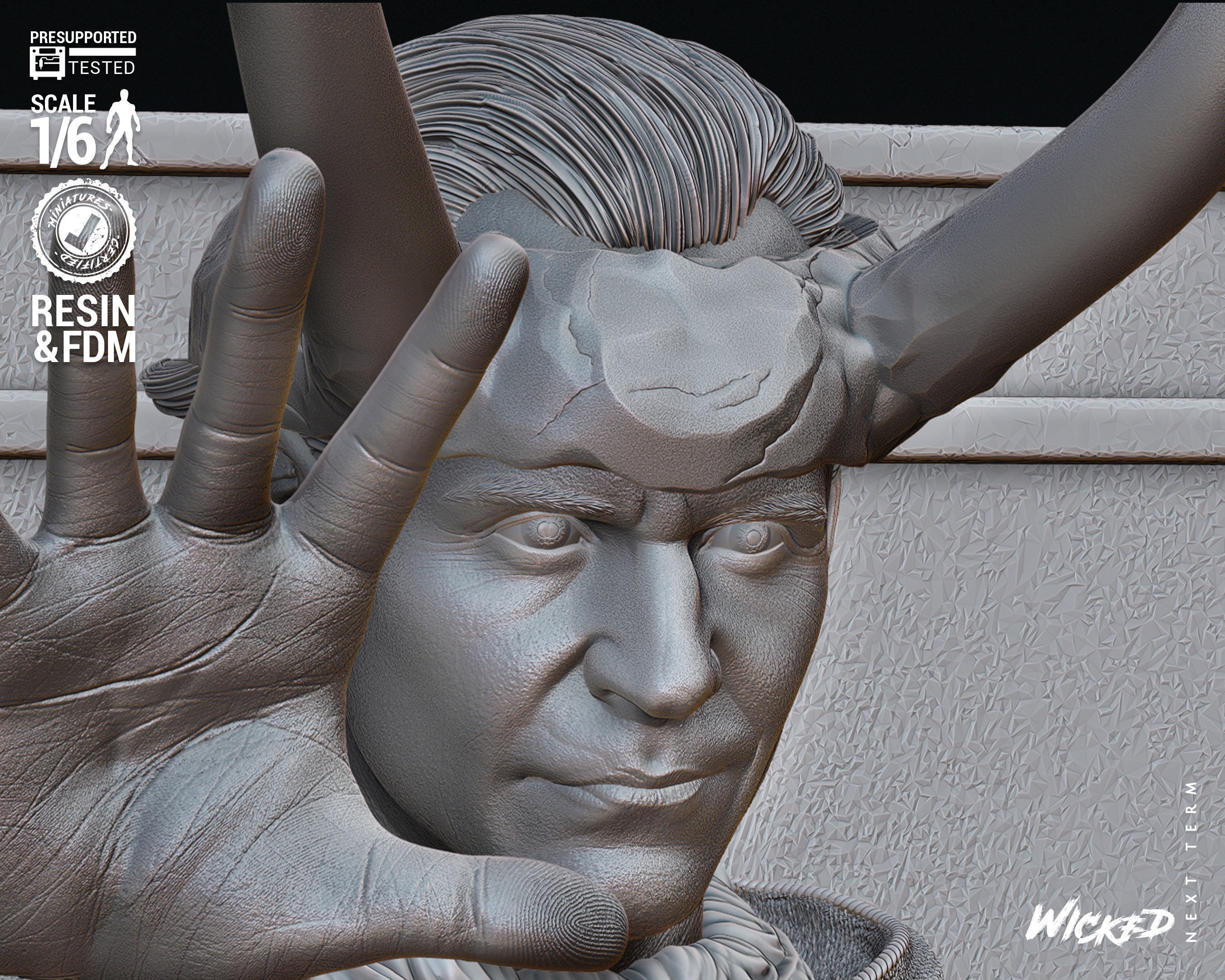 Wicked Marvel Loki God Sculpture Tested for 3D printing 3D print model_44