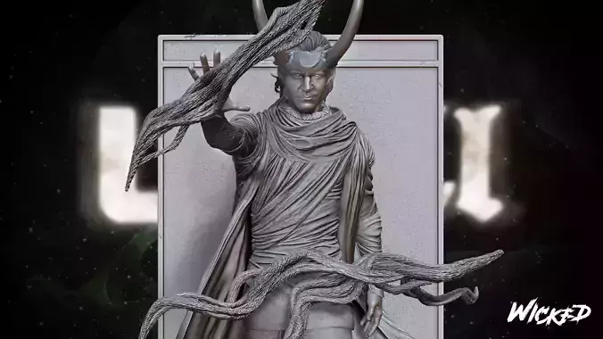 Wicked Marvel Loki God Sculpture Tested for 3D printing 3D print model