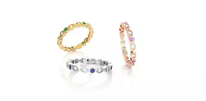 Diamond Full Eternity Wedding Band