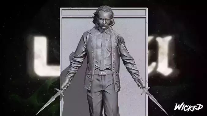 Wicked Marvel Loki Variant Sculpture Tested for 3D printing 3D print model