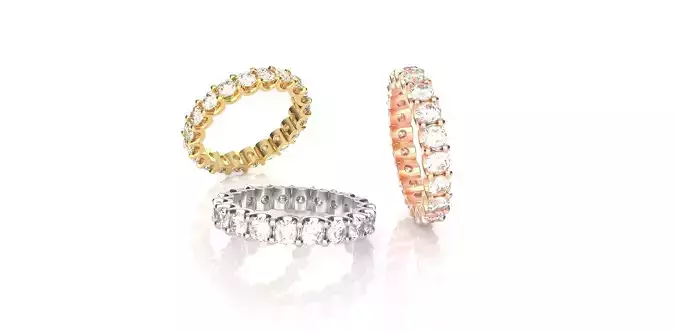 U Eternity Diamond Wedding Band