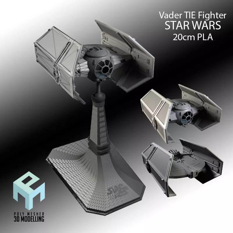 SW Dart Vader Fighter 3D print model_0