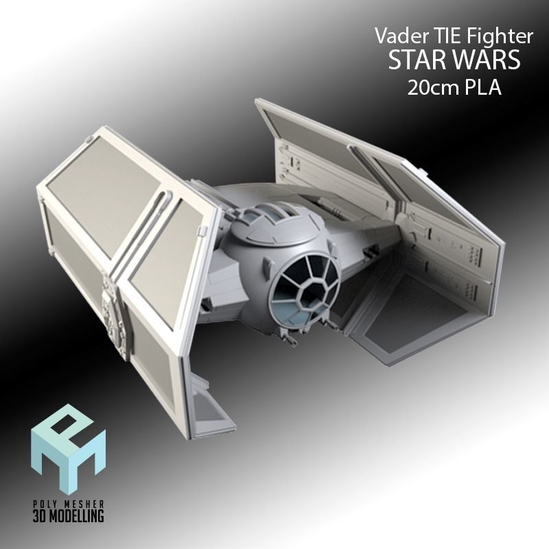 SW Dart Vader Fighter 3D print model_5