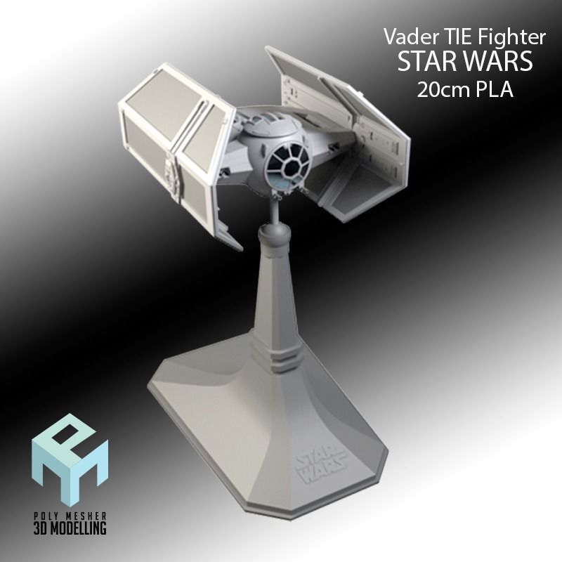 SW Dart Vader Fighter 3D print model_3