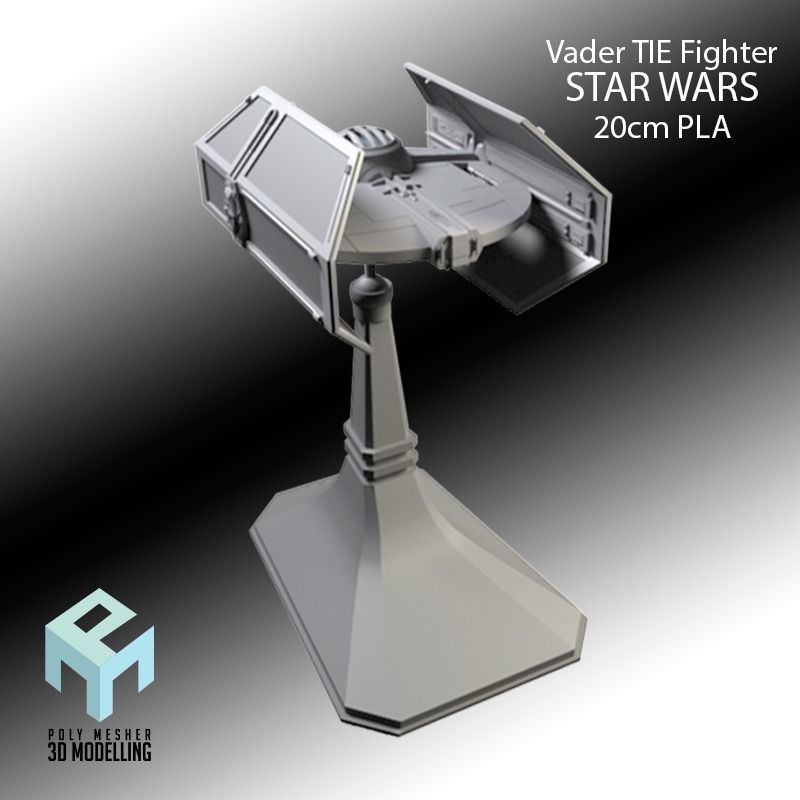 SW Dart Vader Fighter 3D print model_4