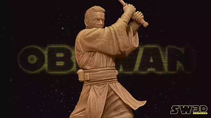 STAR WARS Young Obi Wan Sculpture Tested for 3D printing