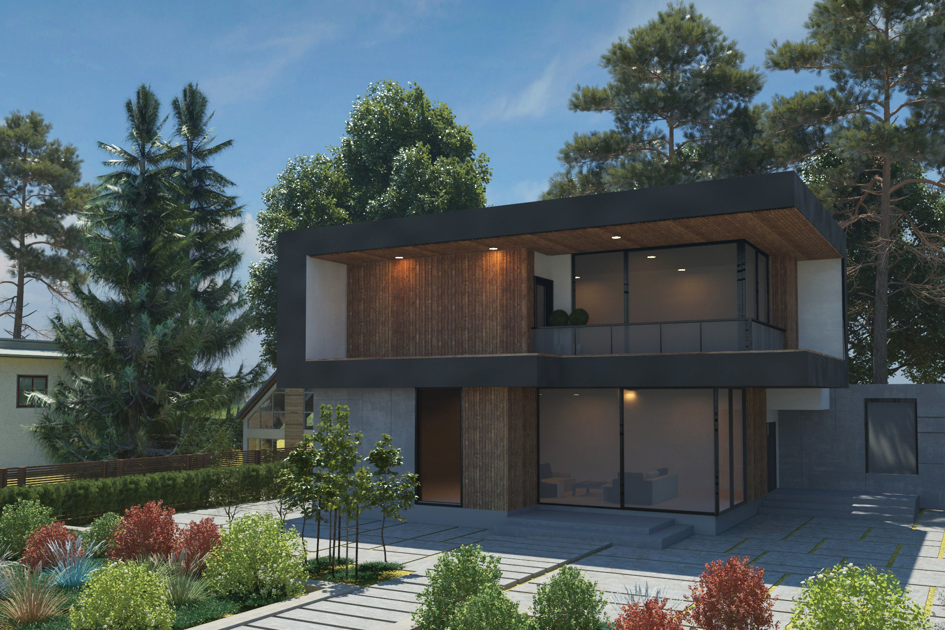 Modern Villa 3D scene 3D model_4