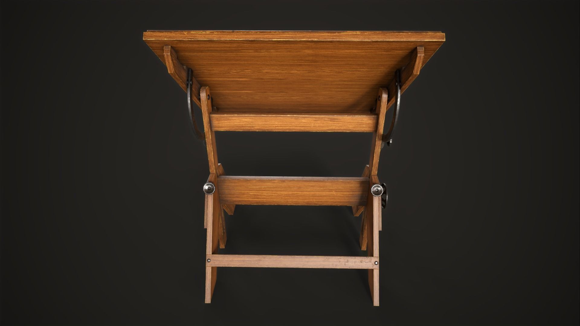 Artist drafting table Low-poly 3D model_9